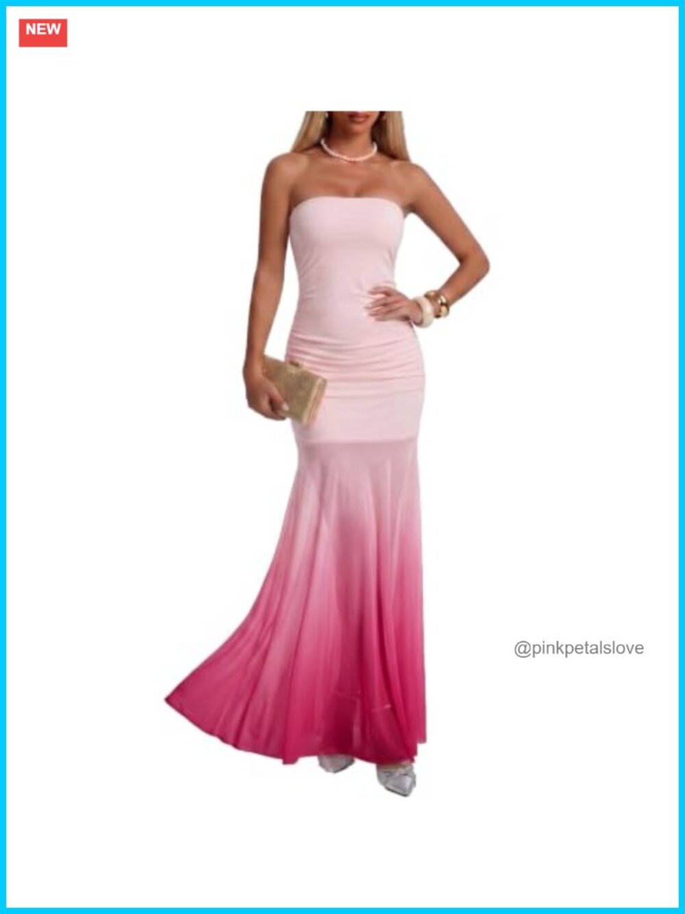 Strapless Bodycon Maxi Dress Modal Mesh Formal